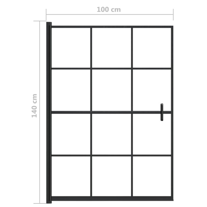 Tuš kabina ESG 100x140 cm črna